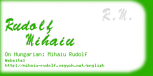 rudolf mihaiu business card